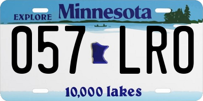 MN license plate 057LRO
