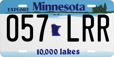 MN license plate 057LRR