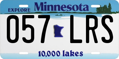 MN license plate 057LRS