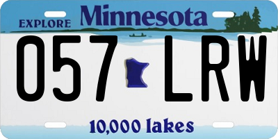 MN license plate 057LRW