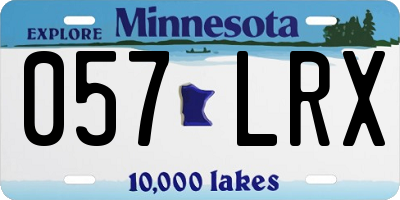 MN license plate 057LRX