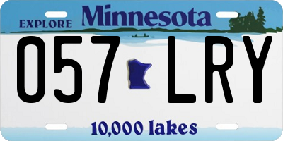 MN license plate 057LRY