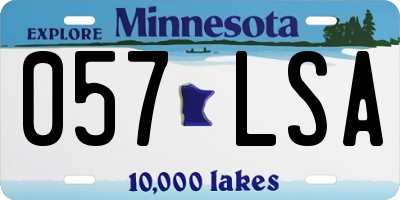 MN license plate 057LSA