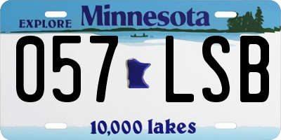 MN license plate 057LSB
