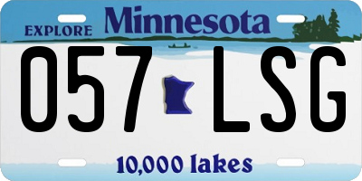MN license plate 057LSG