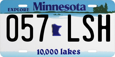 MN license plate 057LSH