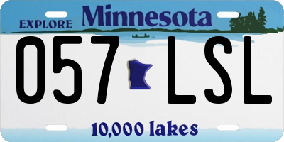 MN license plate 057LSL