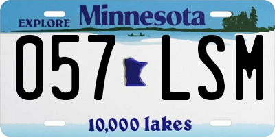 MN license plate 057LSM