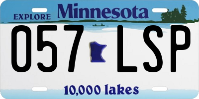 MN license plate 057LSP