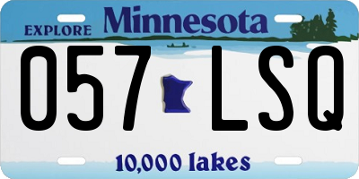 MN license plate 057LSQ