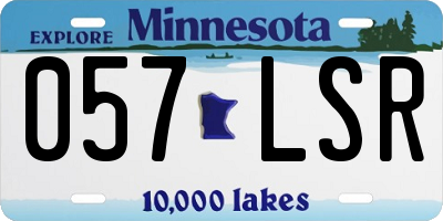 MN license plate 057LSR