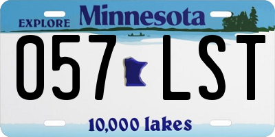 MN license plate 057LST