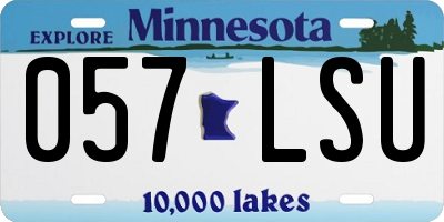 MN license plate 057LSU