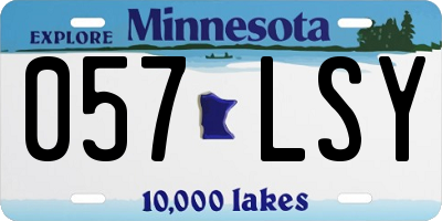MN license plate 057LSY