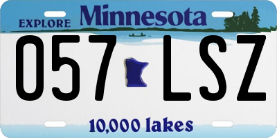 MN license plate 057LSZ