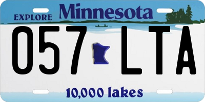 MN license plate 057LTA