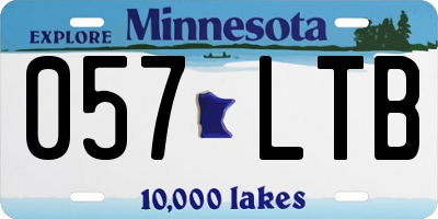 MN license plate 057LTB