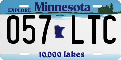 MN license plate 057LTC