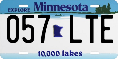 MN license plate 057LTE