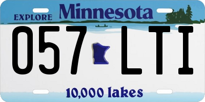 MN license plate 057LTI