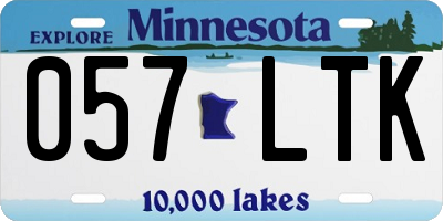 MN license plate 057LTK