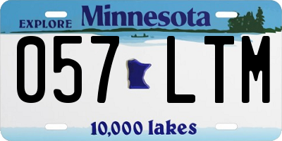 MN license plate 057LTM