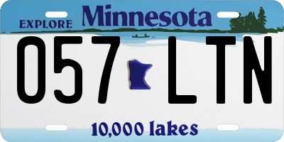 MN license plate 057LTN