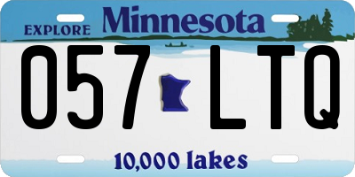 MN license plate 057LTQ