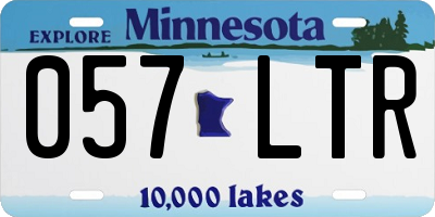 MN license plate 057LTR