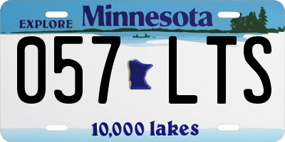 MN license plate 057LTS