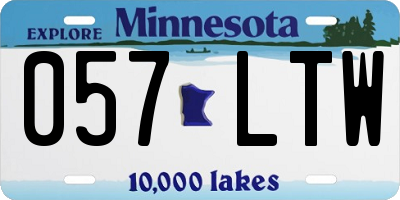 MN license plate 057LTW