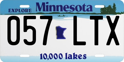 MN license plate 057LTX