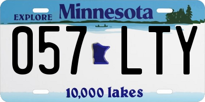 MN license plate 057LTY