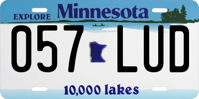 MN license plate 057LUD