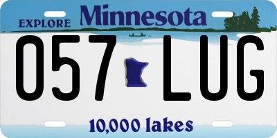 MN license plate 057LUG