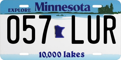 MN license plate 057LUR