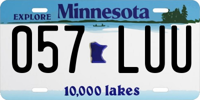 MN license plate 057LUU