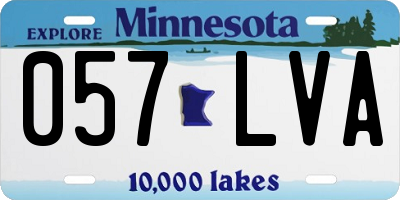 MN license plate 057LVA