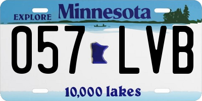 MN license plate 057LVB