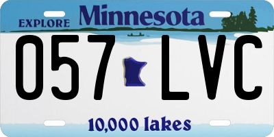 MN license plate 057LVC