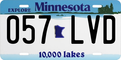 MN license plate 057LVD