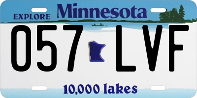 MN license plate 057LVF