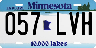 MN license plate 057LVH