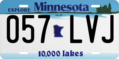 MN license plate 057LVJ
