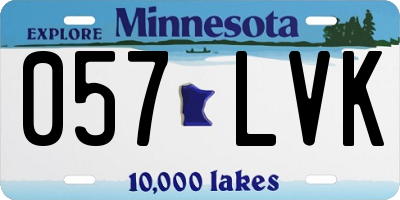 MN license plate 057LVK
