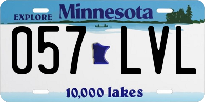 MN license plate 057LVL