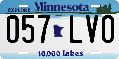 MN license plate 057LVO