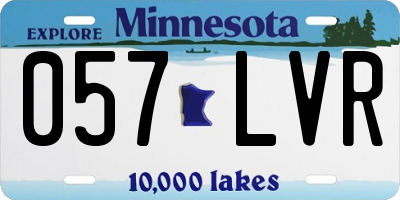 MN license plate 057LVR
