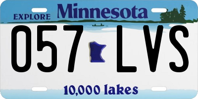 MN license plate 057LVS