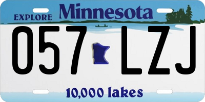 MN license plate 057LZJ
